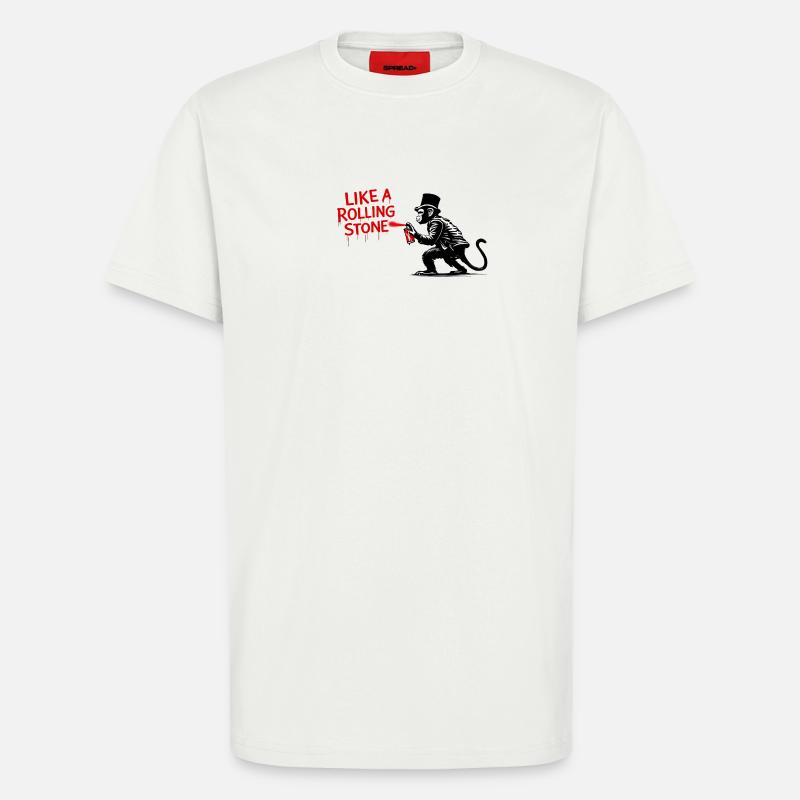 Wie ein Rolling Stone Monkey - T-Shirt - made by SPREAD - OFF WHITE