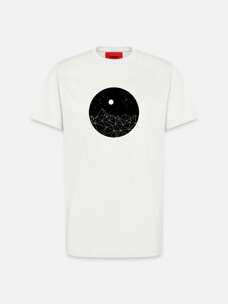 Minimal Mountains Night Nature Aesthetic - T-Shirt - made by SPREAD - OFF WHITE