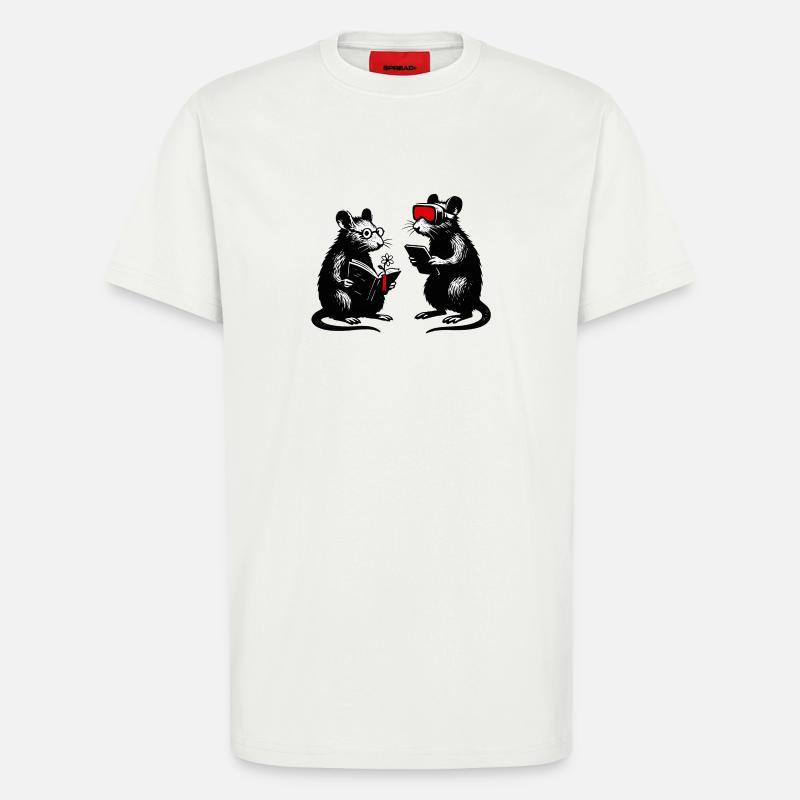 Leseratten im Tech Dialog VR - T-Shirt - made by SPREAD - OFF WHITE