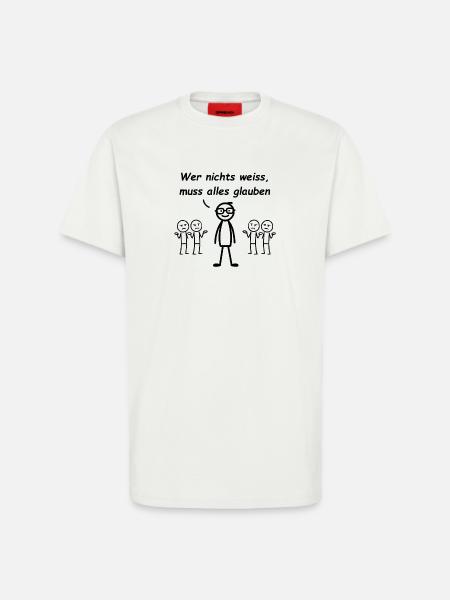 Si tu ne sais rien, tu dois tout croire - T-shirt bio décontracté fabriqué en UE - OFF WHITE