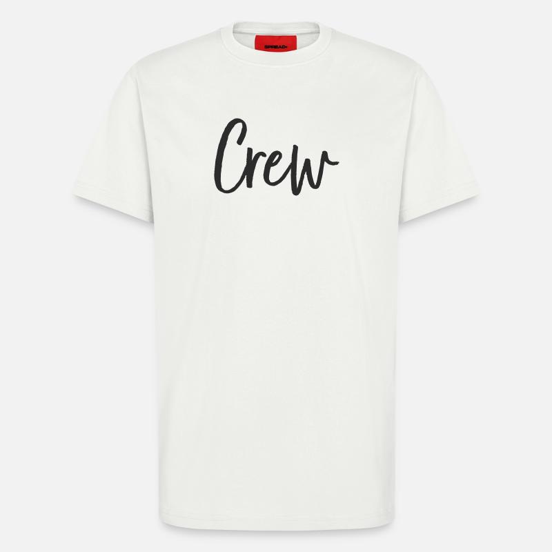 Conception du lettrage manuel de l’équipage - T-shirt bio décontracté fabriqué en UE - OFF WHITE
