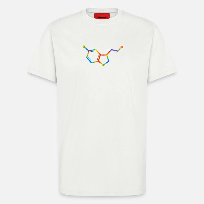 Rainbow Molecule Geometry - seratonin - T-Shirt - made by SPREAD - OFF WHITE