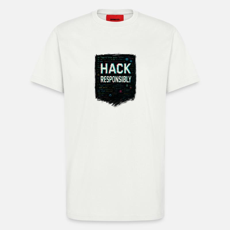 Cybersecurity: Hack Responsibility - T-Shirt - made by SPREAD - OFF WHITE