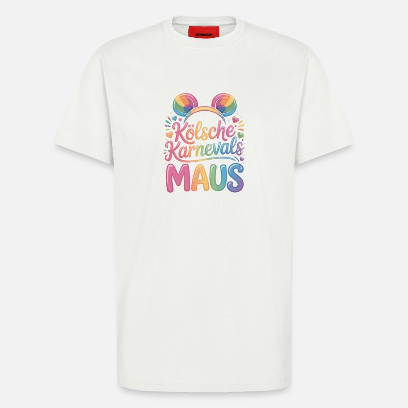 Kölsche Karnevalsmaus Karneval Köln Kölner Maus - T-Shirt - made by SPREAD - OFF WHITE
