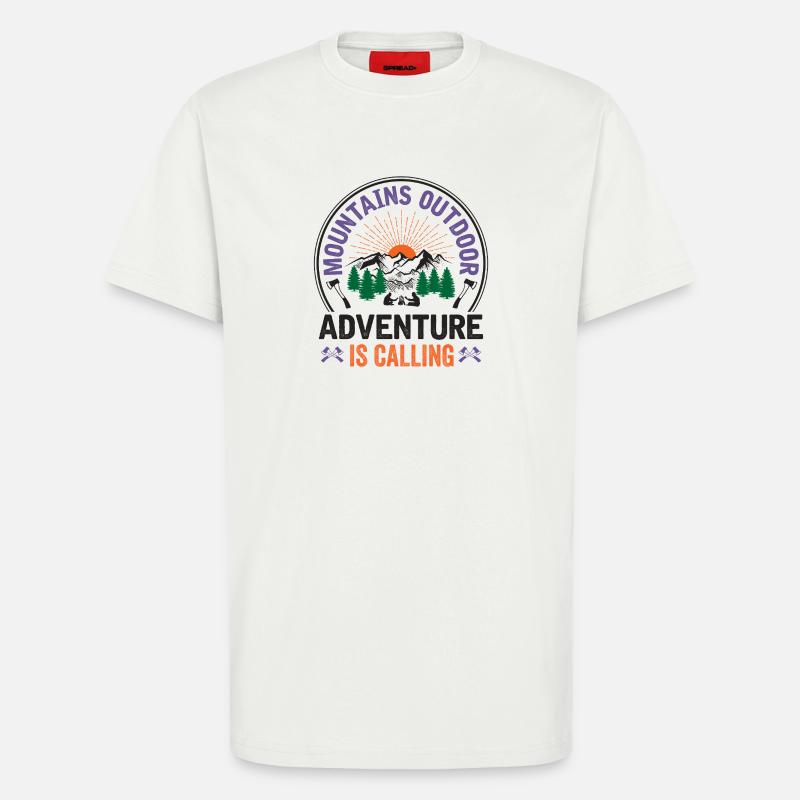 Berge – Das Abenteuer ruft - T-Shirt - made by SPREAD - OFF WHITE