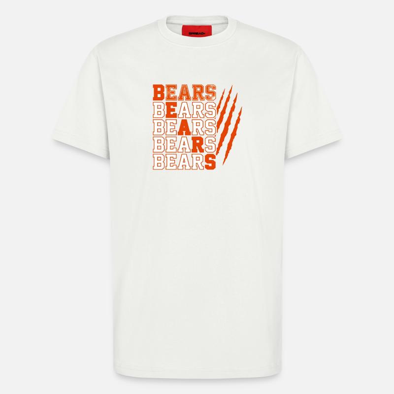 Bears Text with Distressed Claw Marks - T-Shirt - made by SPREAD - OFF WHITE