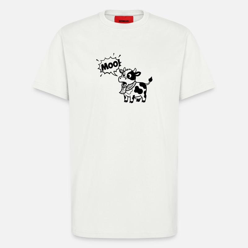 Funny Cow Moo Comic Speech Bubble - T-Shirt - made by SPREAD - OFF WHITE