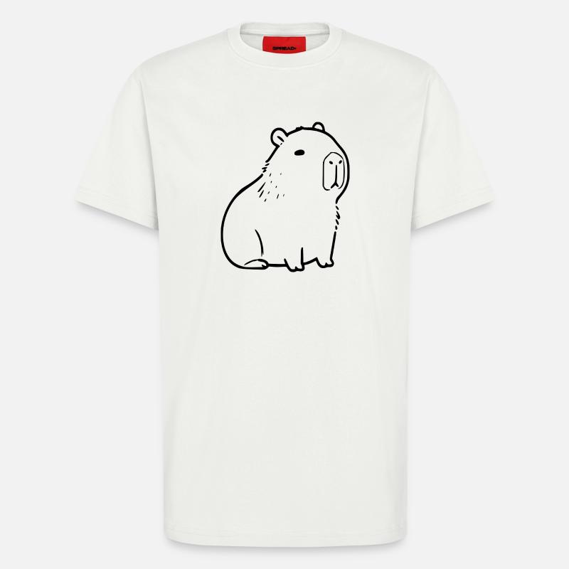 Capybara capybara black - T-Shirt - made by SPREAD - OFF WHITE