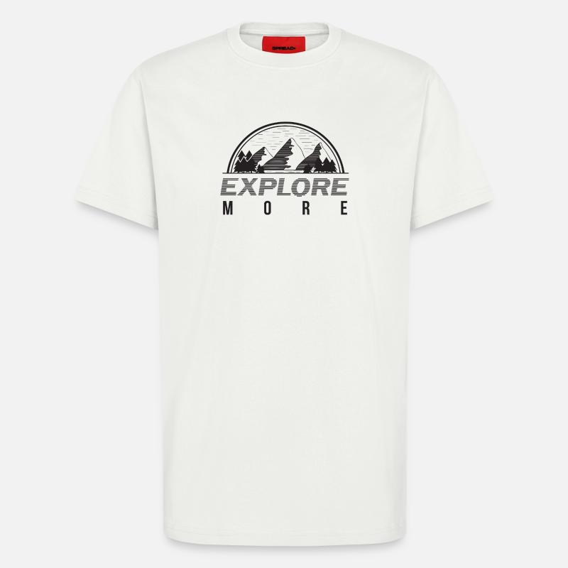 Explore More Berge und Wald - T-Shirt - made by SPREAD - OFF WHITE