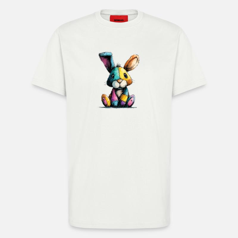 Patchwork Häschenbunt - T-Shirt - made by SPREAD - OFF WHITE