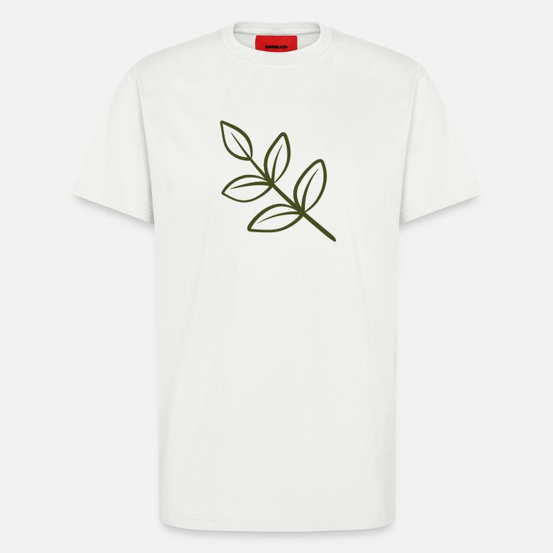 Blattlinienkunst - T-Shirt - made by SPREAD - OFF WHITE