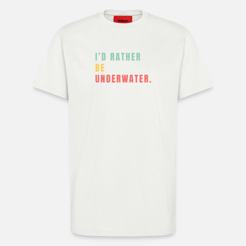 i'd rather be underwater - T-Shirt - made by SPREAD - OFF WHITE