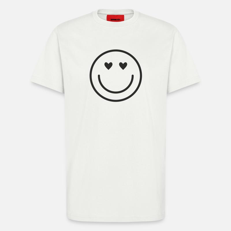 Smiley lachen lächle smile - T-Shirt - made by SPREAD - OFF WHITE