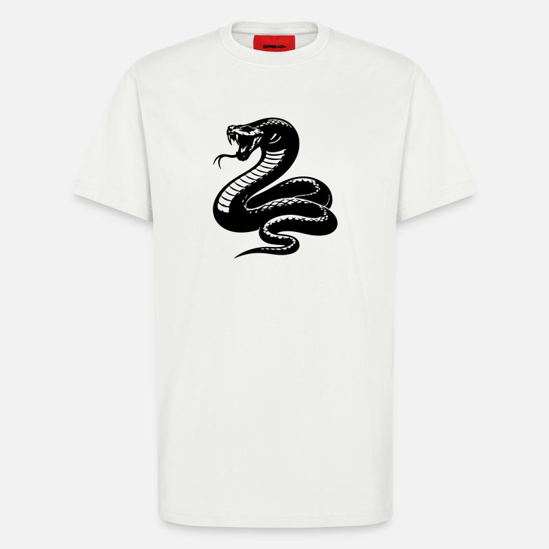 Schlange Python Silhouette - T-Shirt - made by SPREAD - OFF WHITE