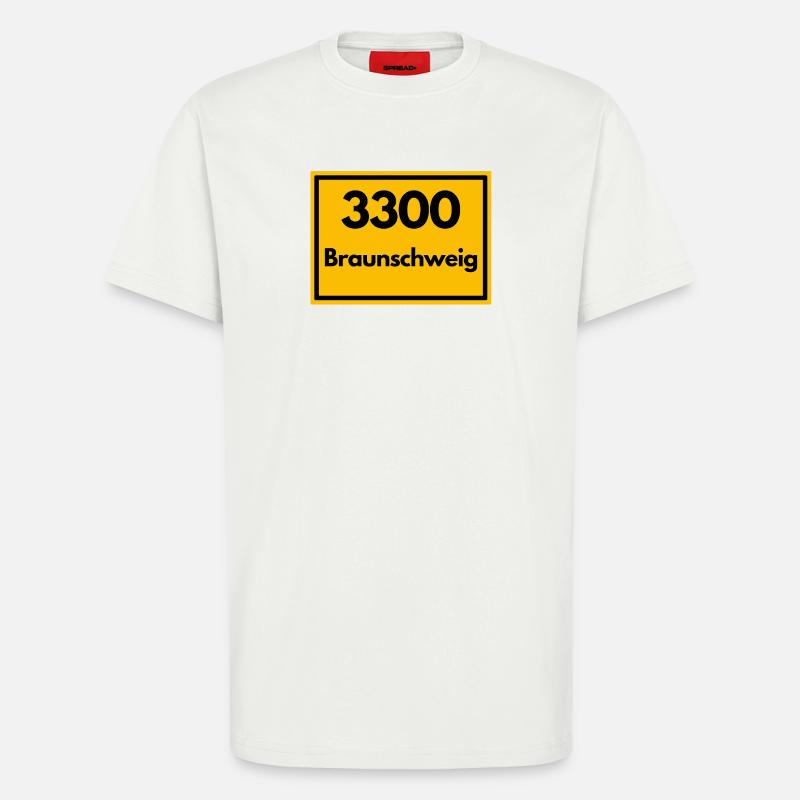 OLD POSTCODE POSTCODE RETRO 3300 BRAUNSCHWEIG - T-Shirt - made by SPREAD - OFF WHITE