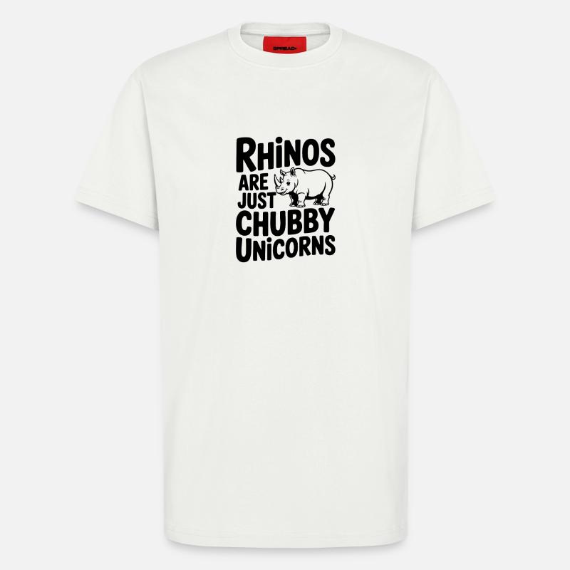 Nashörner sind einfach pummelige Einhörner - T-Shirt - made by SPREAD - OFF WHITE