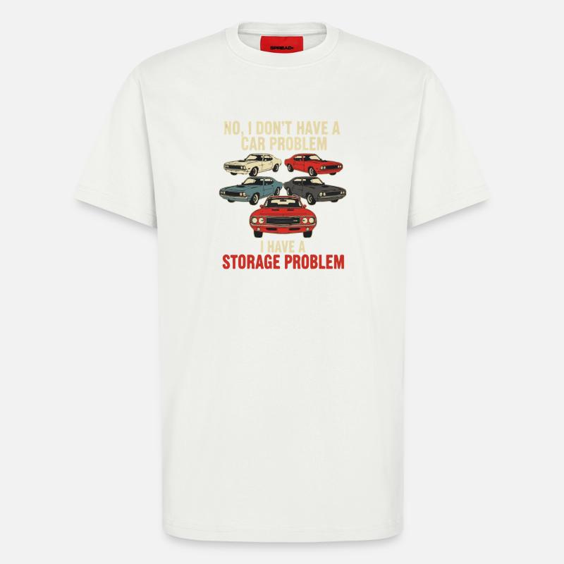 Storage Problem Car Meme Tee - T-Shirt - made by SPREAD - OFF WHITE
