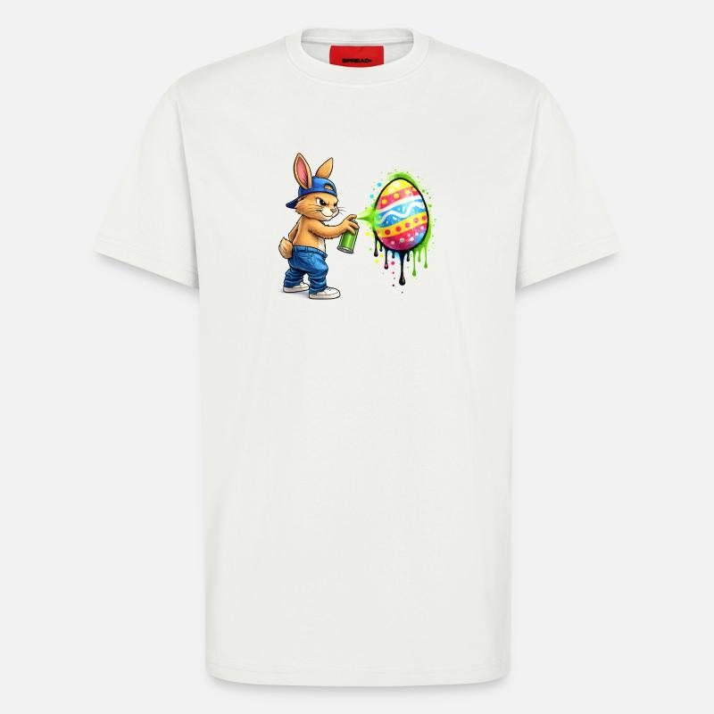 Graffiti bunny with Easter egg - T-Shirt - made by SPREAD - OFF WHITE