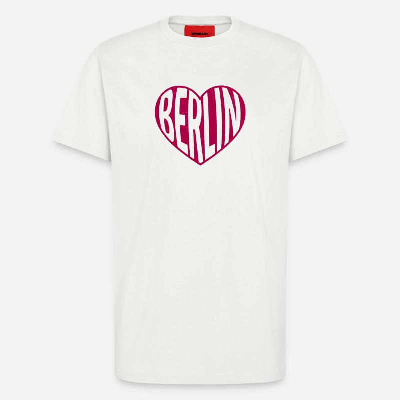 Berlin Herz Typografie - T-Shirt - made by SPREAD - OFF WHITE