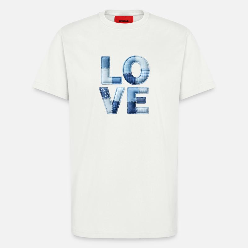 Love Modern Patchwork Art - T-Shirt - made by SPREAD - OFF WHITE