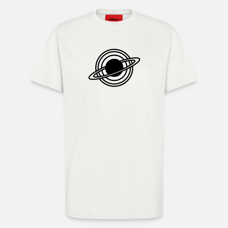Saturn Planet Ringe Silhouette - T-Shirt - made by SPREAD - OFF WHITE