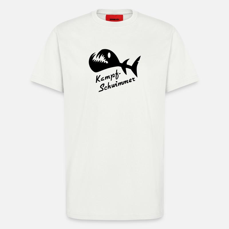 Bataille Poisson Fantasma 2 - T-shirt bio décontracté fabriqué en UE - OFF WHITE