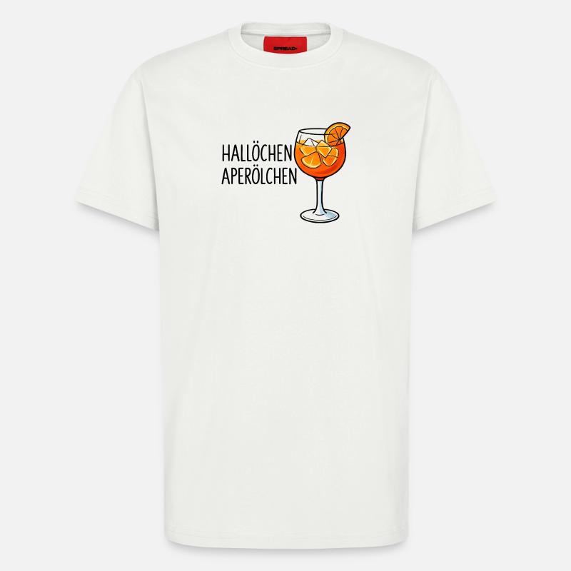 Hallöchen Aperölchen Party Spritz Geschenkidee - T-Shirt - made by SPREAD - OFF WHITE