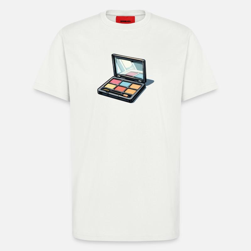 Farbenpalette Kunst: Makeup-Illustration - T-Shirt - made by SPREAD - OFF WHITE