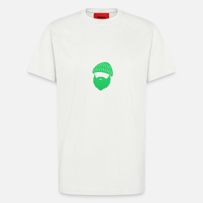 Beanie Bart Design – Maritimer Streetstyle - T-Shirt - made by SPREAD - OFF WHITE