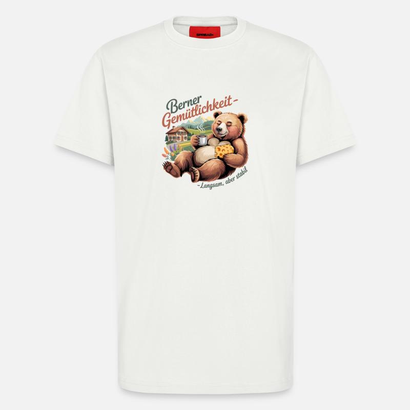  Berner Gemütlichkeit Langsam aber stabil Lustiger - T-Shirt - made by SPREAD - OFF WHITE
