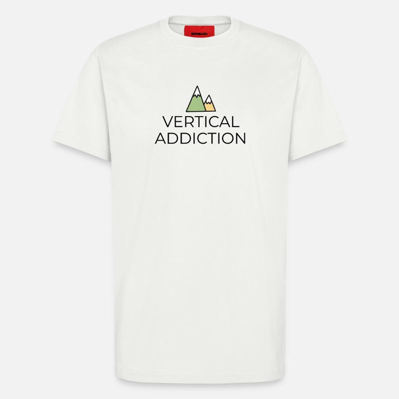 Vertical Addiction - Design mit Bergspitzen - T-Shirt - made by SPREAD - OFF WHITE