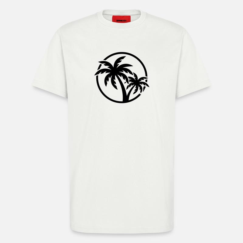 Palmen Symbol Strand - T-Shirt - made by SPREAD - OFF WHITE
