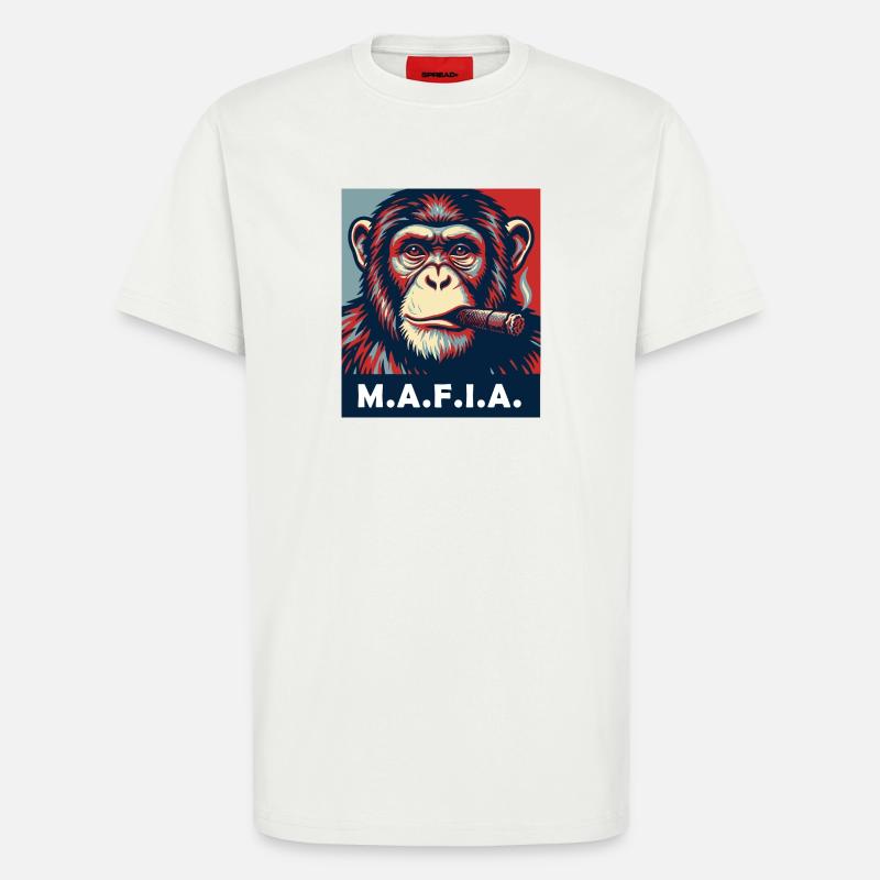 Pop-Art-Schimpanse mit Zigarre - T-Shirt - made by SPREAD - OFF WHITE