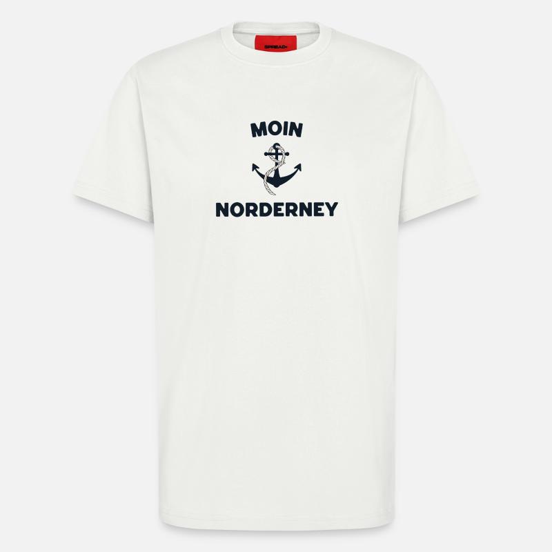Moin Norderney – Maritimes Anker-Design - T-Shirt - made by SPREAD - OFF WHITE