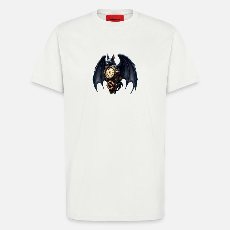 Steampunk-kellosepä maila - Organic Relaxed t-paita Made in EU - OFF WHITE
