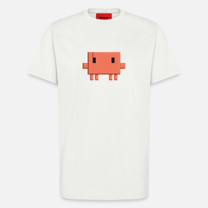 Claude Code Pixel AI Maskottchen-Entwickleraufkleber - T-Shirt - made by SPREAD - OFF WHITE