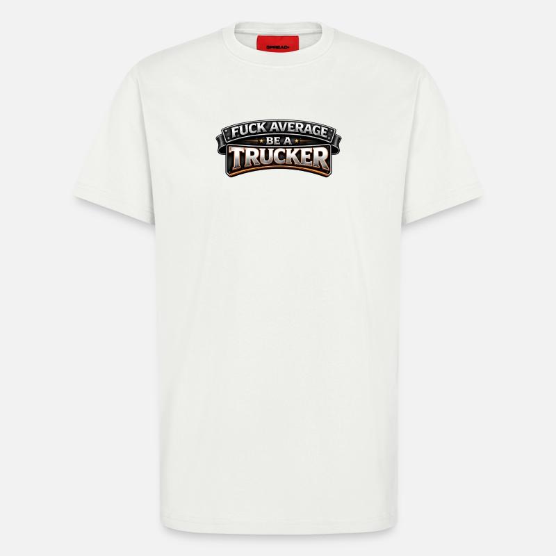 Stolzer Trucker – Leidenschaft auf der Straße - T-Shirt - made by SPREAD - OFF WHITE