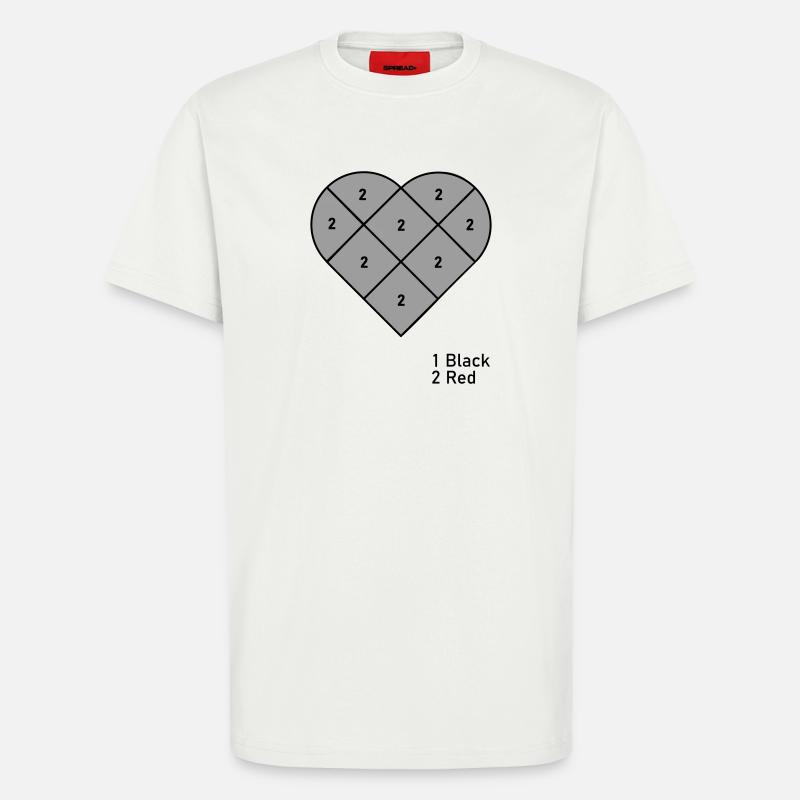 Herz nach Zahlen - T-Shirt - made by SPREAD - OFF WHITE