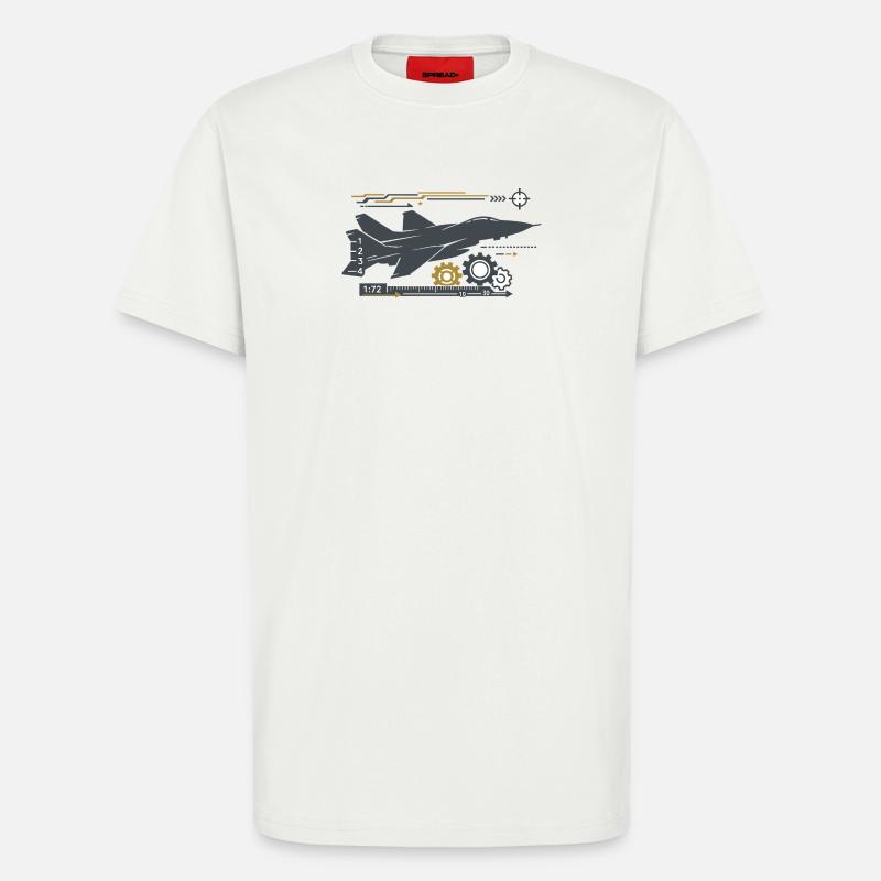 Jetgear Technikumflug Muster - T-Shirt - made by SPREAD - OFF WHITE