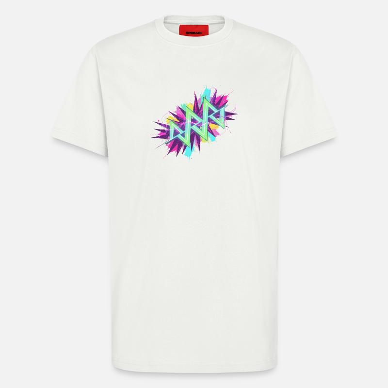 Neon Zickzack Graffiti - T-Shirt - made by SPREAD - OFF WHITE