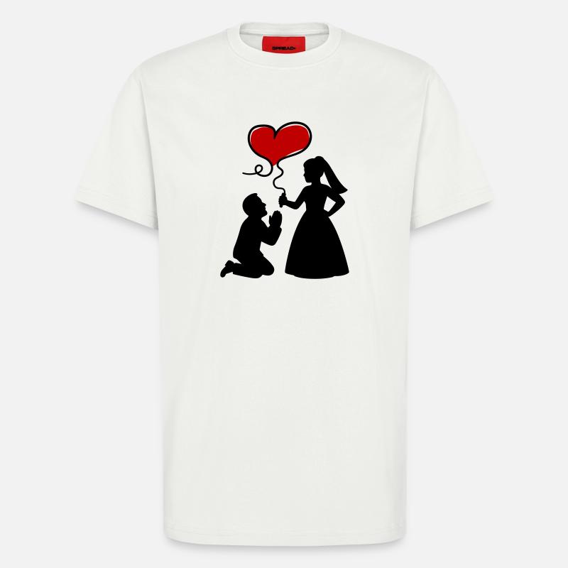 Brautpaar Ehepaar Hochzeit - T-Shirt - made by SPREAD - OFF WHITE
