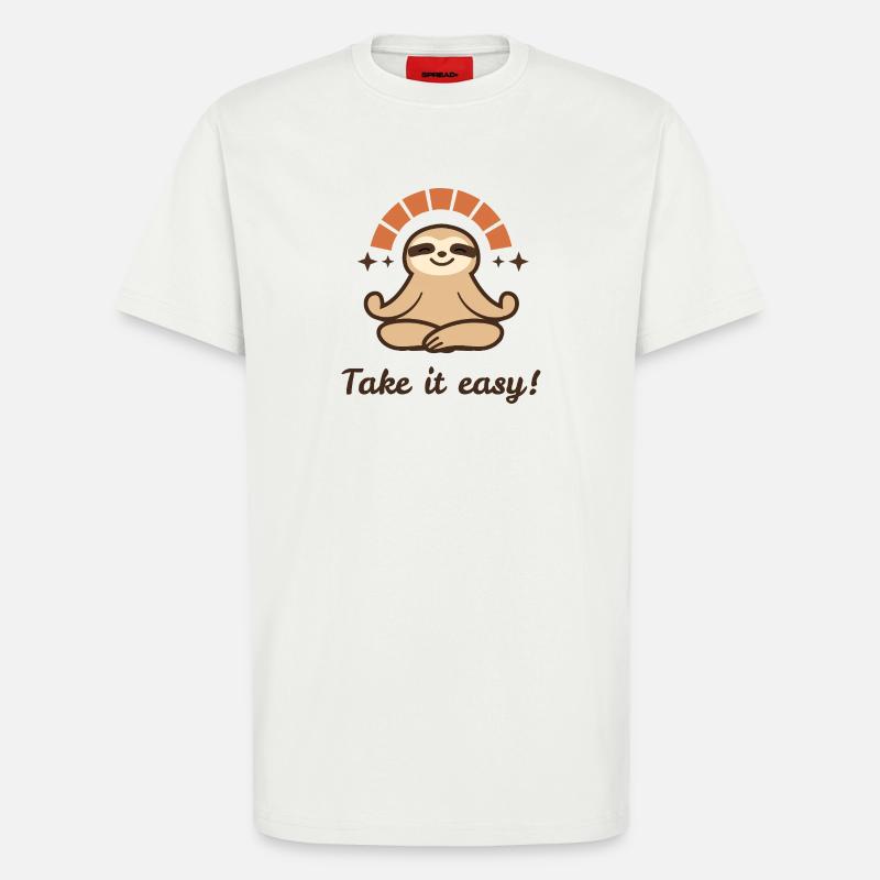 Take it easy – Relaxed Faultier Design - T-Shirt - made by SPREAD - OFF WHITE