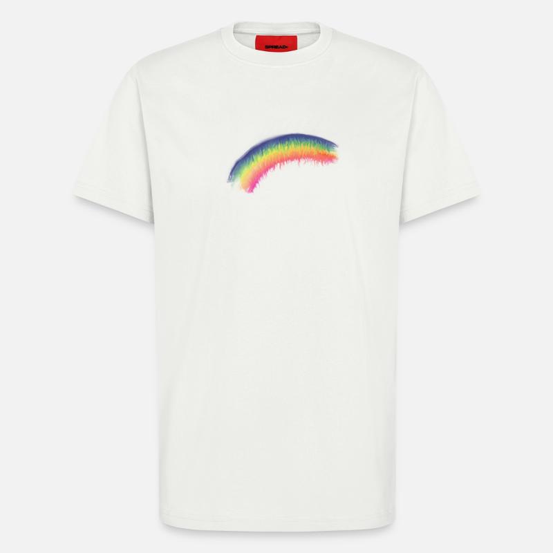 Regenbogen Pinselbogen - T-Shirt - made by SPREAD - OFF WHITE