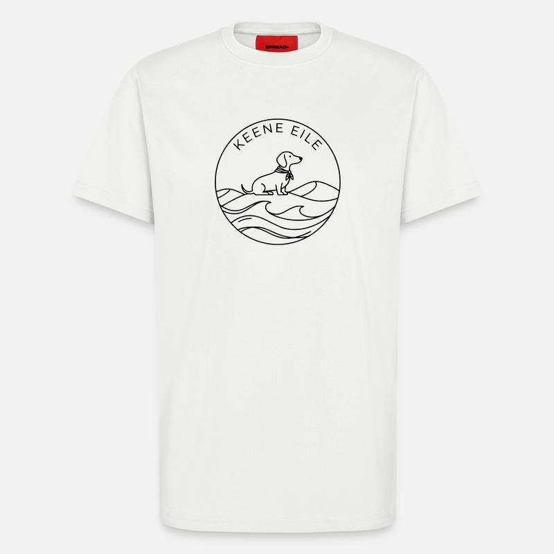 Dackel Badge Meer Keene Eile  - T-Shirt - made by SPREAD - OFF WHITE