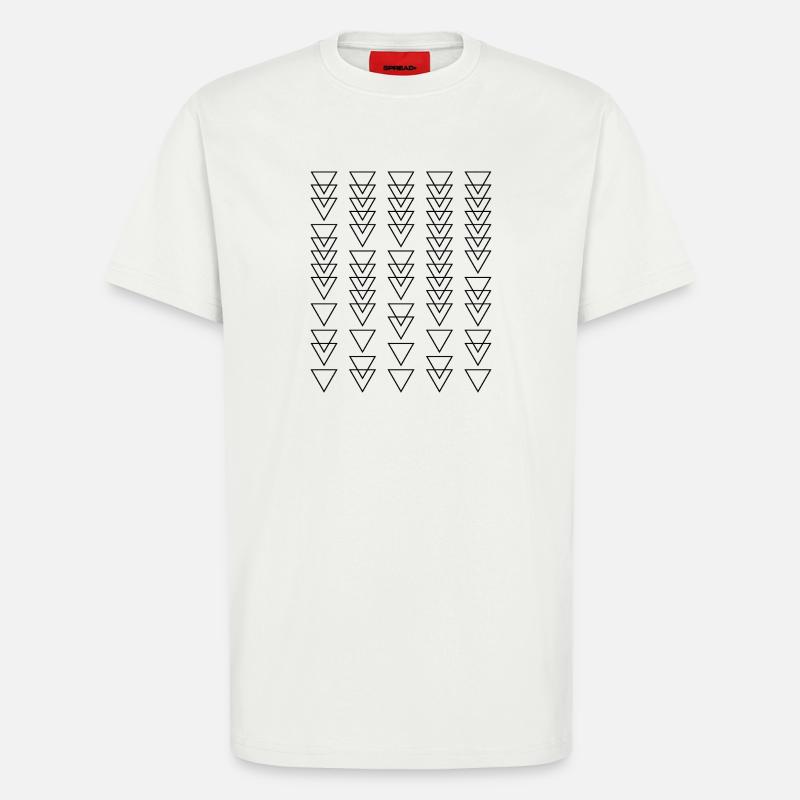 Triangles Pattern design - T-Shirt - made by SPREAD - OFF WHITE