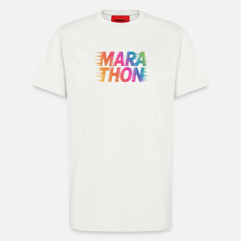 Marathon Gradient Sprintfarben - T-Shirt - made by SPREAD - OFF WHITE