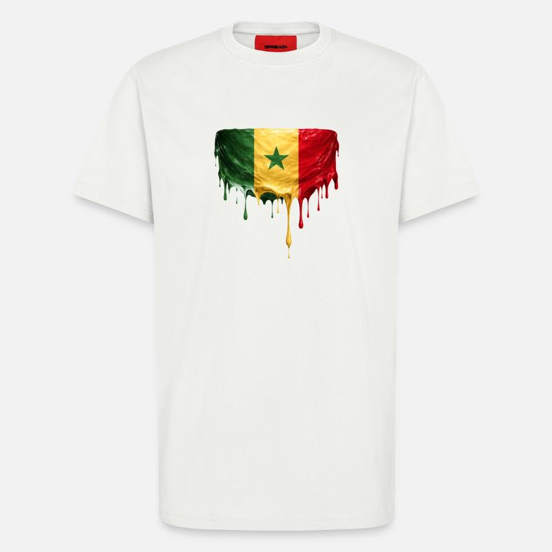 Senegalin lipunpudotustaide - Organic Relaxed t-paita Made in EU - OFF WHITE