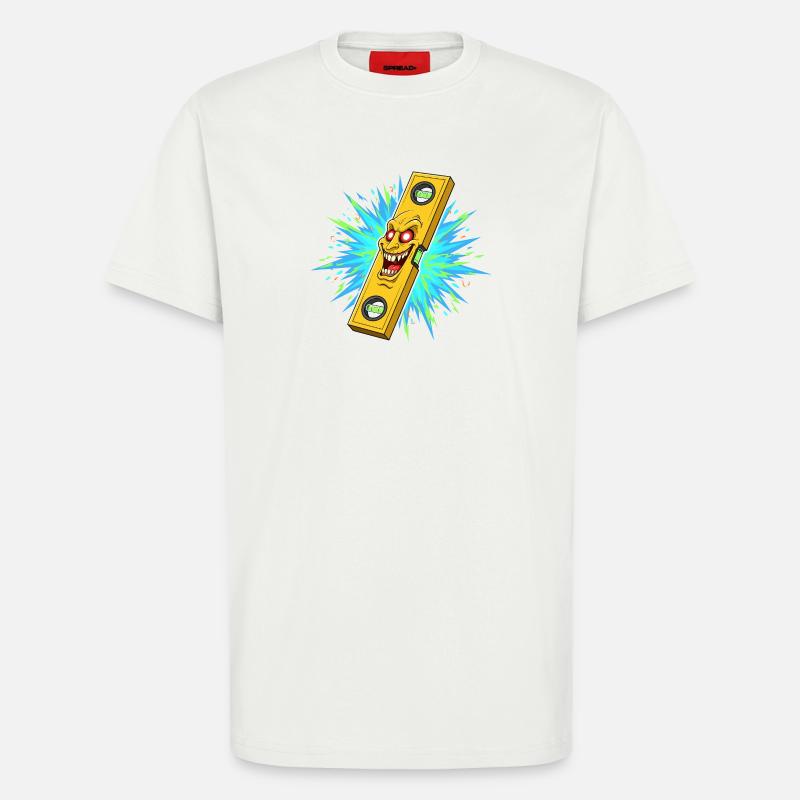 Furious level tool with explosion - T-Shirt - made by SPREAD - OFF WHITE