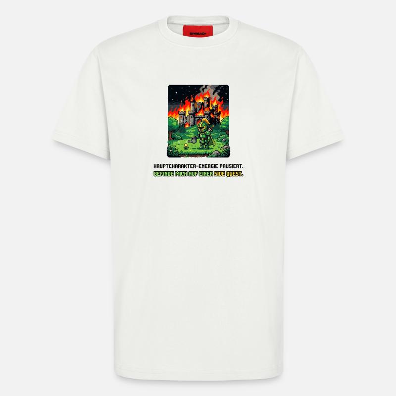 Side Quest Pause Gaming Spruch - T-Shirt - made by SPREAD - OFF WHITE