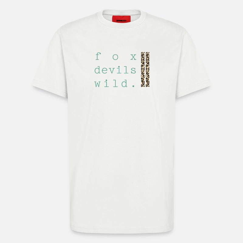 Fox Devil Wild Leopard - T-Shirt - made by SPREAD - OFF WHITE